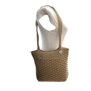 The Sak Beige Crochet Shoulder Bag